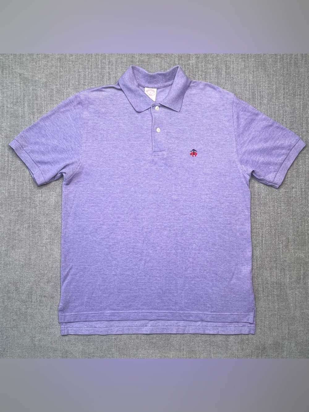 Brooks Brothers 346 Mens Original Fit Polo Shirt Lavender Purple Cotton Size S
